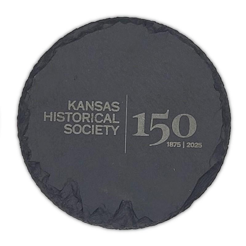 Slate Coaster Engraved 150th (Round),SLTCENGRAVEDONLYRD